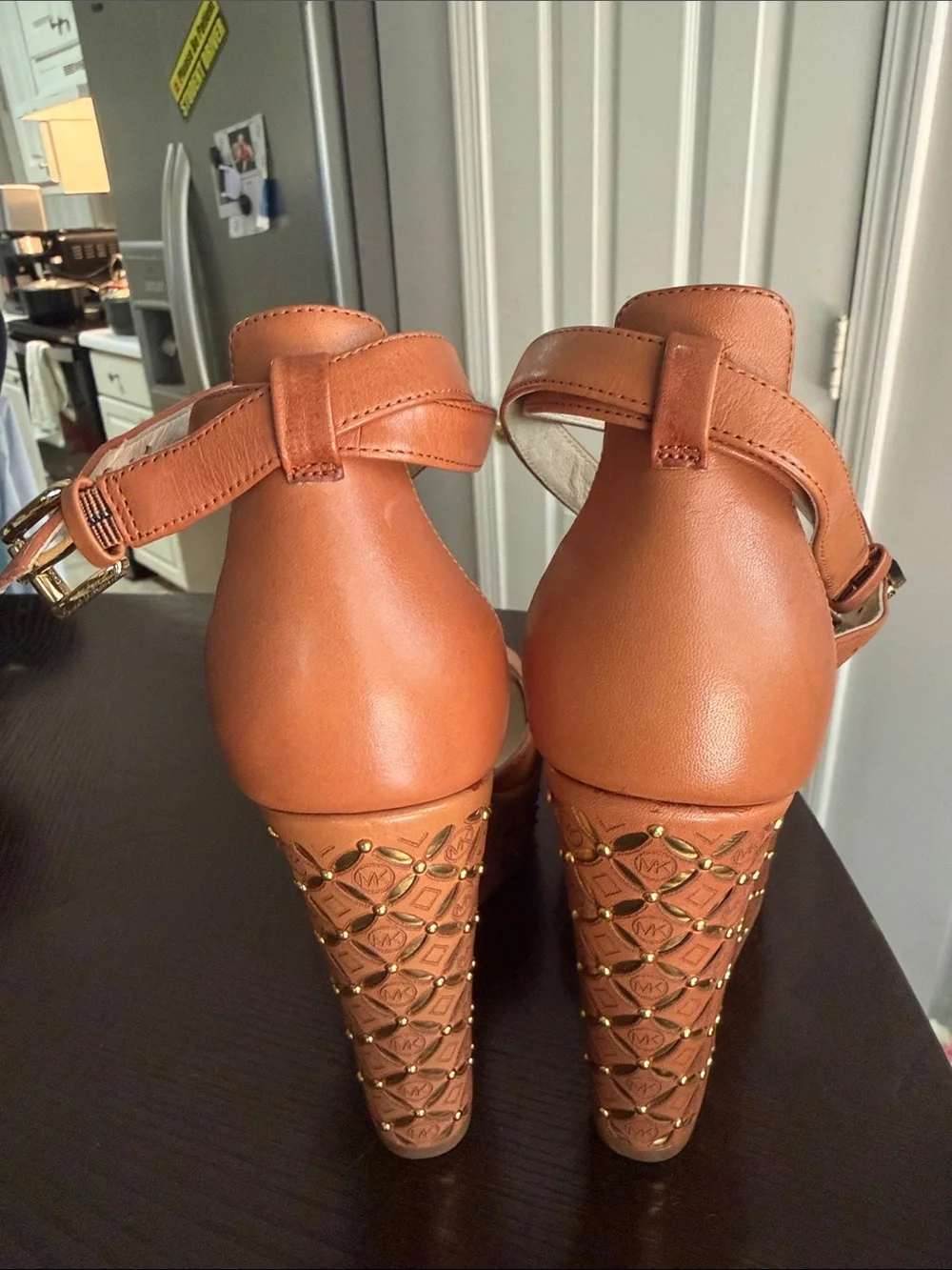 MICHAEL Michael Kors Gabriella platform wedge sandals in a 